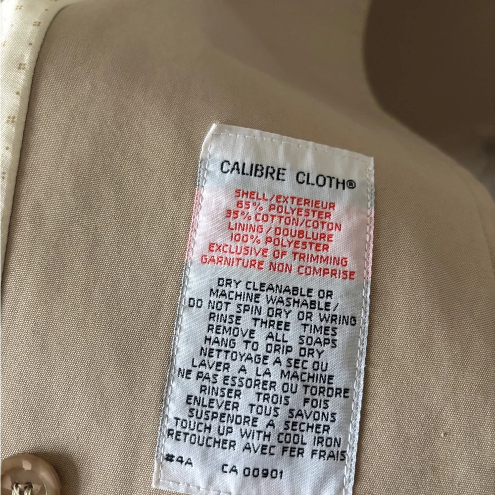 London Fog Tan Trench Coat - Picture 5 of 7